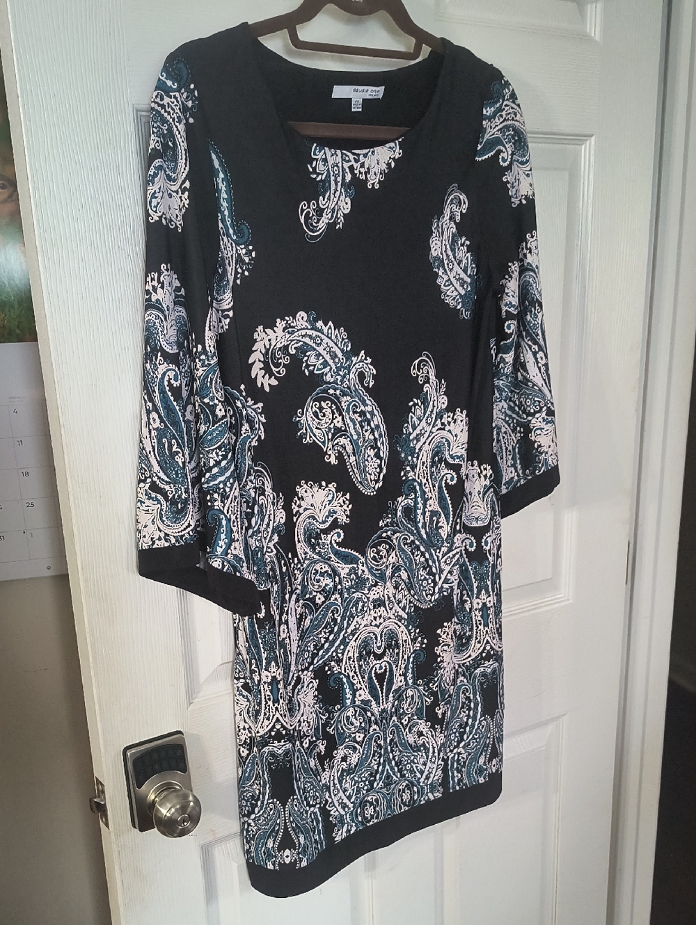 Studio One Black Paisley Dress